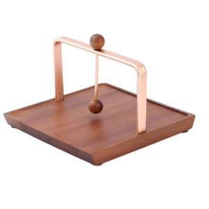 ที่ใส่กระดาษชำระฐานไม้โลหะคุณภาพสูง - Product Image 1