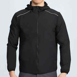 Veste d'hiver imperméable pour homme, logo avant, à capuche, 100% polyester - Product Image 1