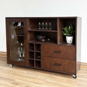 KTB68127 Natural Wood Display Cabinet Solid Oak Mahogany Plywood Antique Modern Design Style for Home Furniture-<b>Sideboard</b> - Product Image 6