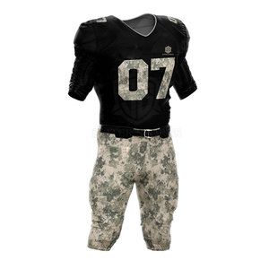 Conjuntos de uniformes de fútbol americano 100% poliéster nuevo estilo transpirable y de talla grande hecho en Pakistán Color liso - Product Image 3