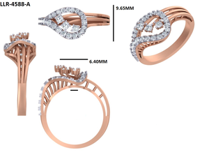 แหวนหมั้นสไตล์วินเทจคลาสสิกประดับเพชรทรงกลม 0.50 กะรัต ผลิตในห้องปฏิบัติการ ตัวเรือนทองคำแท้ 14K สีโรสโกลด์ ของขวัญวันวาเลนไทน์สำหรับผู้หญิง - Product Image 6