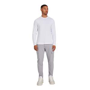 Mens Sleet Grey Slim Fit Tech <b>Cargo</b> <b>Pants</b> with Secure <b>Cargo</b> Pockets, <b>Stretch</b> Fabric, and Minimalist Modern Look - Product Image 3