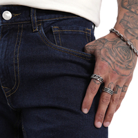 Pantalones Vaqueros de Mezclilla para Hombre, Diseño Personalizado con Bordado, de Secado Rápido, para Otoño e Invierno, de Alta Calidad, a la Moda, Estilo Urbano