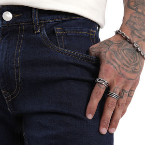 Vente flash - Jeans en denim pour homme de qualité supérieure, tendance streetwear, design personnalisé, broderie, séchage rapide, respirant - Product Image 3