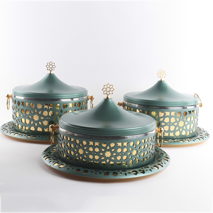 Vente en gros de plats en cocotte pour restaurant, traiteur, chauffe-plats de luxe pour fêtes, dernier lot de trois plats chauds en acier inoxydable - Product Image 5