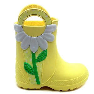 Botas de lluvia para niños con flores amarillas Botas de lluvia lúdicas de alta calidad, cómodas, de diseño a la moda y divertidas para niños - Product Image 2