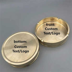 Cenicero de latón resistente con acabado dorado de lujo hecho a mano Color personalizado portátil duradero moderno diseño sin humo para cigarros - Product Image 3