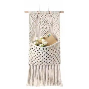 Vente en gros Tenture murale bohème tissée à la main Porte-revues Décoration intérieure Organisateur mural Tableaux aux lettres uniques d'Inde - Product Image 1