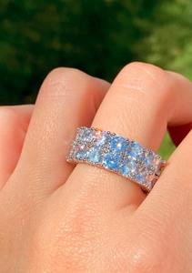 Bague de mariage de haute qualité pour femmes, en argent sterling, style religieux, sertie de moissanite, certifiée IGI - Product Image 2