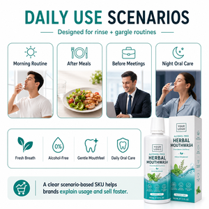 <span class=keywords><strong>Bain</strong></span> <span class=keywords><strong>de</strong></span> <span class=keywords><strong>bouche</strong></span> naturel sans alcool OEM pour la <span class=keywords><strong>mauvaise</strong></span> <span class=keywords><strong>haleine</strong></span> et le soulagement <span class=keywords><strong>de</strong></span> la <span class=keywords><strong>bouche</strong></span> sèche – Fabrication en usine - Product Image 4