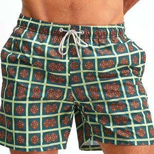 Shorts de plage sportifs pour hommes 100% polyester avec impression numérique anti-froissement Maillots de bain d'été - Product Image 4