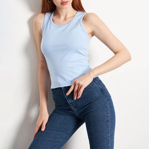 Camiseta sin Mangas para Mujer al por Mayor, Alta Calidad, 100% Algodón, Color Personalizado, Opción de Logotipo Frontal, Anti-Pilling, Secado Rápido, Último Diseño en Venta - Product Image 6