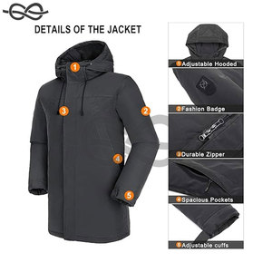 เสื้อโค้ทกันลมและฉนวนกันความร้อนสำหรับผู้ชายเสื้อแจ็คเก็ตขนเป็ดแบบลำลองสำหรับฤดูหนาว - Product Image 6