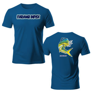 Camiseta de pesca de media manga personalizada etiqueta privada sublimada transpirable secado rápido rendimiento UV poliéster de talla grande pesca de lubina - Product Image 1