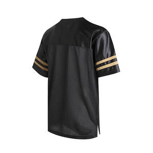 Maillot de football américain et de football en maille personnalisé avec panneau et double couche de haut de rugby en maille pour club de football - Product Image 2