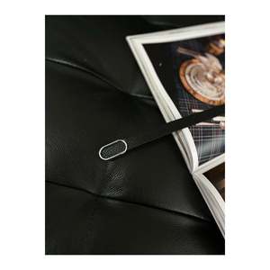 Imported Oval <b>Silver</b> <b>Buckle</b> Thin <b>Belt</b>, Trouser <b>Belt</b>, Shirt <b>Belt</b>, Jacket <b>Belt</b> - Black-<b>Silver</b> - Product Image 4