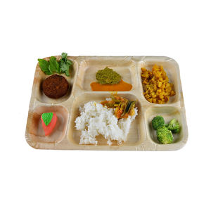 Assiette à dîner écologique biodégradable 25x16 cm en feuille de palmier Vaisselle jetable pour service de nourriture de mariage Prix de gros - Product Image 6