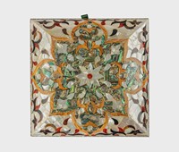 Boîte à bijoux en bois de luxe de haute qualité avec incrustation de nacre, motif floral fait à la main, fermeture à clé, artisanat Son Tra du Vietnam
