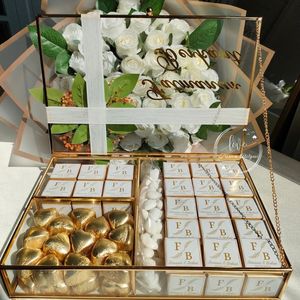 Large Designer Antique Finished Gold Metal <b>Glass</b> Jewelry <b>Box</b> Eco-friendly Customizable Craftsmanship DECO HOME Jewelry - Product Image 1