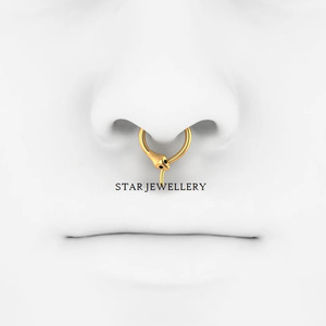 14K Solid Gold Snake Daith Piercing Fine Jewelry. - Product Image 3