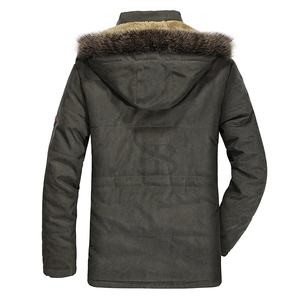 2025 hommes hiver coupe-vent Parka veste couleur unie fermeture éclair manteau avec coton remplissage beau vêtements d'extérieur décontractés grande taille - Product Image 4