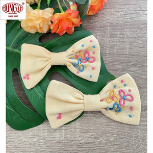 Wholesaler Cotton Elegant Hairpins Embroidery Style for Girl Making - Product Image 2