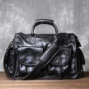 Porte-documents en cuir pour hommes et femmes Grand fourre-tout Sac à bandoulière pour les déplacements des cadres supérieurs Travail Crossbody Side Design - Product Image 4