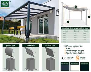 Kits <span class=keywords><strong>de</strong></span> véranda <span class=keywords><strong>en</strong></span> aluminium d'extérieur abordables avec porte coulissante <span class=keywords><strong>en</strong></span> verre - Product Image 2