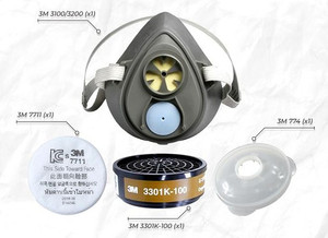 3200 Máscara de respirador reutilizable de media pieza AS/NZS 1716 Material TPE Filtro reemplazable para contaminación Humo pesado Nocivo - Product Image 6