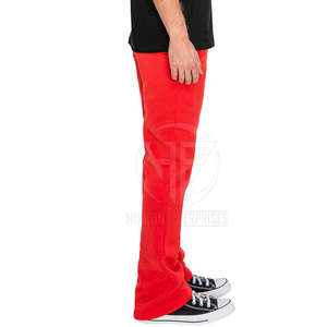 Casual Wear Soft Fabric Straight Waistband Loose Everyday Fashion Comfortable Warm Season Clothing <b>Men</b> <b>Flared</b> Sweat Pant - Product Image 6
