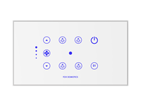 Interrupteur tactile intelligent Wi-Fi 4 voies Fox Domotics avec contrôle du ventilateur, certifié CE, taille standard