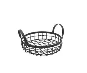 Usine en gros fer métal Art stockage treillis métallique panier multifonctionnel panier décoratif noir et or et couleur or Rose - Product Image 2