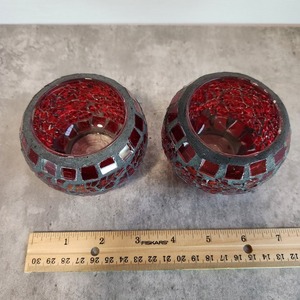 Portavelas de Mosaico Multicolor Hechos a Mano, Frascos de Vidrio Cilíndricos con Tamaño Personalizado para Hogar, Jardín, Navidad y Bodas - Product Image 6