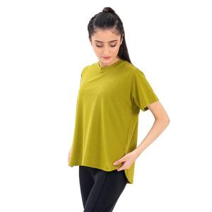 Nuevo diseño de camiseta de mujer de manga corta Casual cuello redondo transpirable de buena calidad mujer Jogging Camiseta cómoda ropa activa - Product Image 1