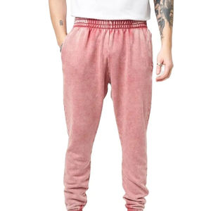 Professionnel fabrique lavage à l'acide conception formation Gym Jogging taille moyenne plat avant léger hommes joggeurs décontractés - Product Image 1