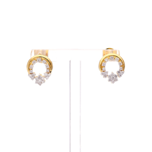 Pendientes de Oro de Moda con Diseño de Halo de Triple Flor para Mujer, Joyería Fina, Regalo de Aniversario - Product Image 4