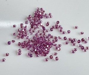 พลอยโกเมน rhodolite พลอยเทียมสีชมพูธรรมชาติ1.5มม. พลอยเทียมสีชมพูแบบหลวม - Product Image 5