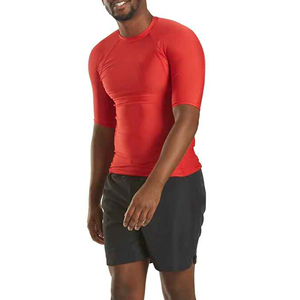 Nouveauté, Rash Guard court de haute qualité, 240g, personnalisable, en spandex/polyester, respirant, séchage rapide, protection solaire, dernier style - Product Image 4