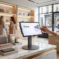 Tableta POS Android NFC de 10.95 Pulgadas con Soporte de Sobremesa, SoftPOS, Pago con un Toque, para Comercio Minorista, Restaurantes, Hostelería, ODM, OEM