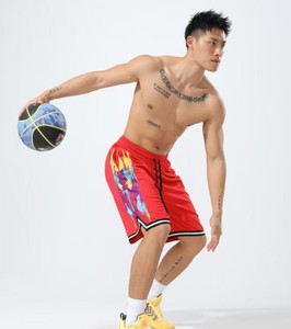 Pantalones cortos deportivos con estilo para hombre, pantalones cortos de baloncesto sueltos de media longitud, logotipo personalizado, secado rápido, poliéster, transpirable, envío DDP - Product Image 2