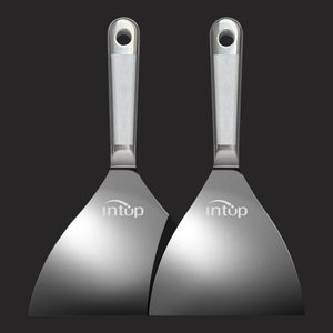 Utensilios de cocina profesionales pala de <span class=keywords><strong>pizza</strong></span> espátula de cocina de acero inoxidable para teppanyaki Grill Pancake Steak BBQ hornear - Product Image 5