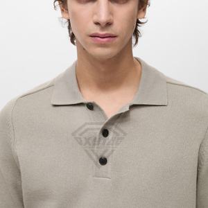 Polo de Golf que absorbe el sudor 100% algodón Ajuste estándar relajado con tapeta de 2 botones Rendimiento Polo de Golf para hombre - Product Image 4