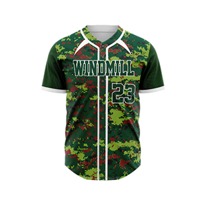 Camiseta de béisbol de poliéster con botones completos para mujer, OEM diseño personalizado, ropa de práctica transpirable para equipos y clubes - Product Image 1