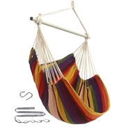 Hamac de camping, chaise suspendue, hamac d'intérieur pour chambre à coucher, barre d'écartement en acier avec anneaux antidérapants, intérieur et extérieur