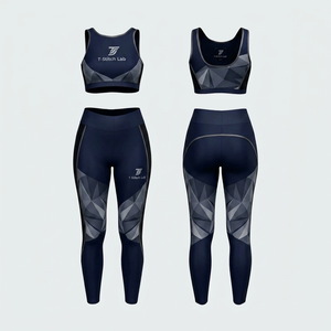 Conjunto de Yoga de Alta Calidad para Mujer, Leggings de Cintura Alta, Sujetador Deportivo sin Costuras, Ropa Deportiva de Longitud Completa, Tipo Estampado, Servicio OEM - Product Image 4