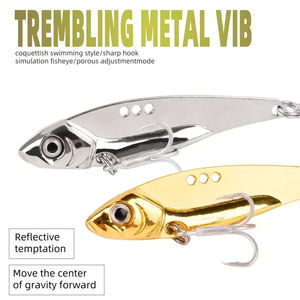 VIB إغراء صيد معدني ملون اهتزاز الترتر طويل الصب الاصطناعي باس الطعم غرق ملعقة الدوار السباحة بحيرة المياه المالحة - Product Image 5