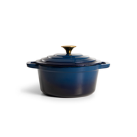 Ustensiles de cuisine de haute qualité en fonte émaillée Batterie de cuisine Ensembles de casseroles et poêles à soupe et bouillon Marmite Casserole au four hollandais
