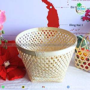 Cestas de regalo de bambú de calidad de producto caliente para organizar tazones y tazas de frutas en su cocina de Vietnam - Product Image 3