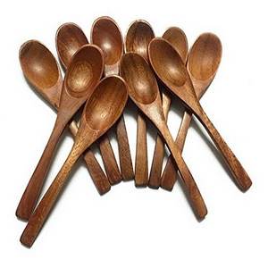 Cuchara de cocina de madera rústica Cuchara hecha a mano barata para utensilios de cocina antiadherentes y uso en la cocina del hogar Cuchara de madera ecológica para servir - Product Image 5