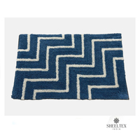 Tapis de bain en coton 100% tissé à la main par un fournisseur professionnel, de haute qualité, durable, réversible, design moderne pour la maison et l'hôtellerie